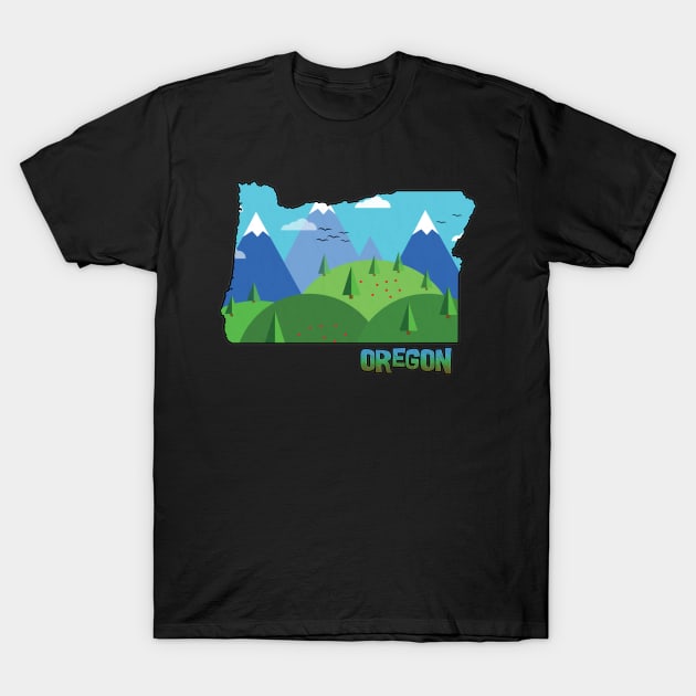 Oregon State Outline T-Shirt by gorff